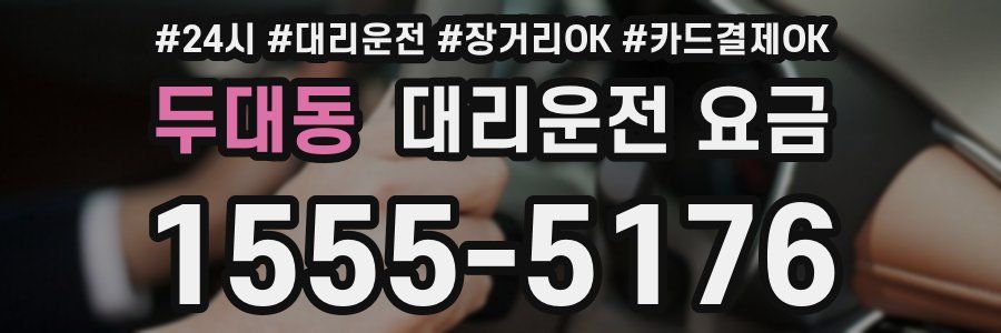 두대동 대리운전 요금