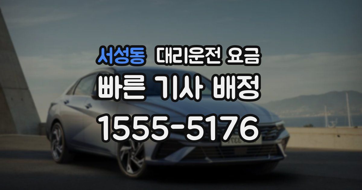 서성동 대리운전 가격