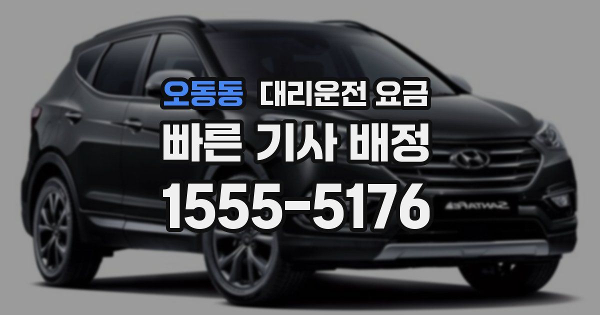 오동동 대리운전 가격