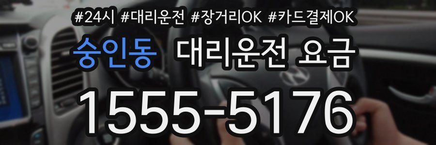 숭인동 대리운전 요금
