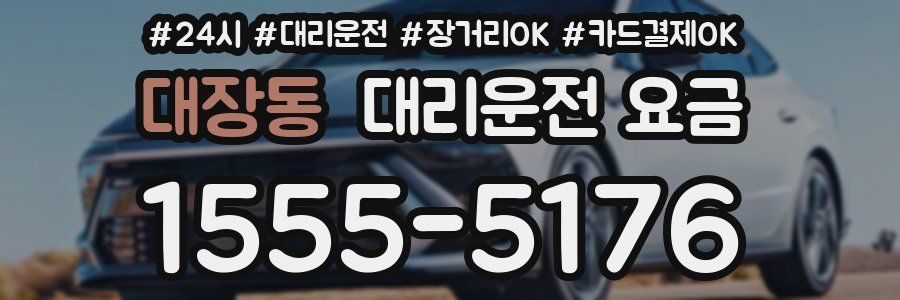 대장동 대리운전 요금