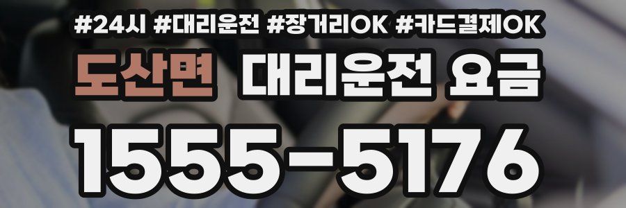 도산면 대리운전 요금