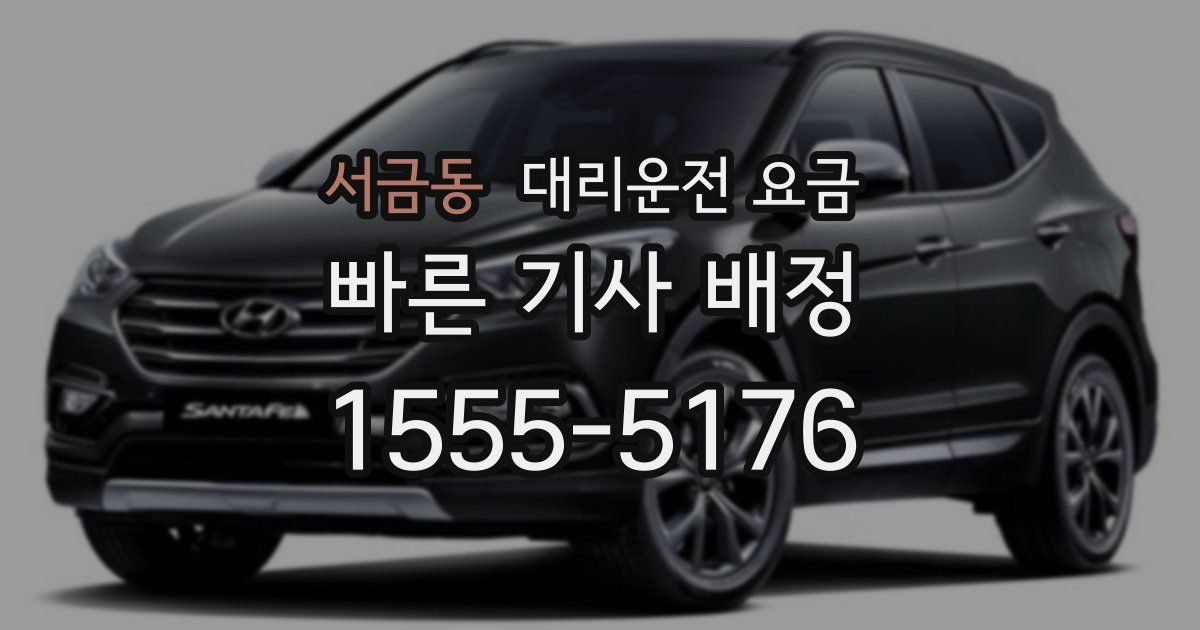 서금동 대리운전 가격