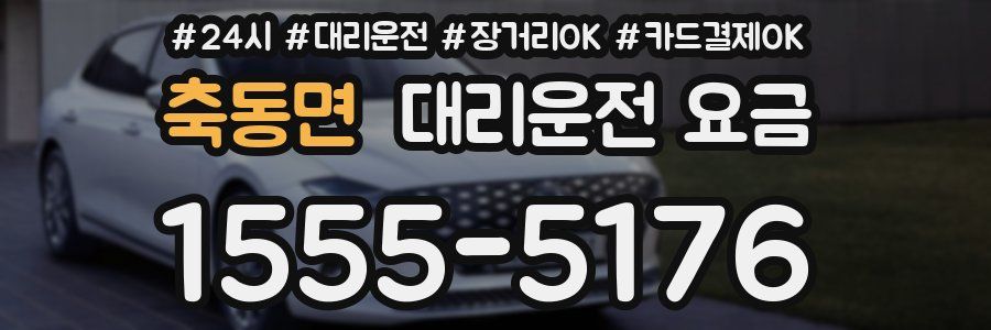 축동면 대리운전 요금