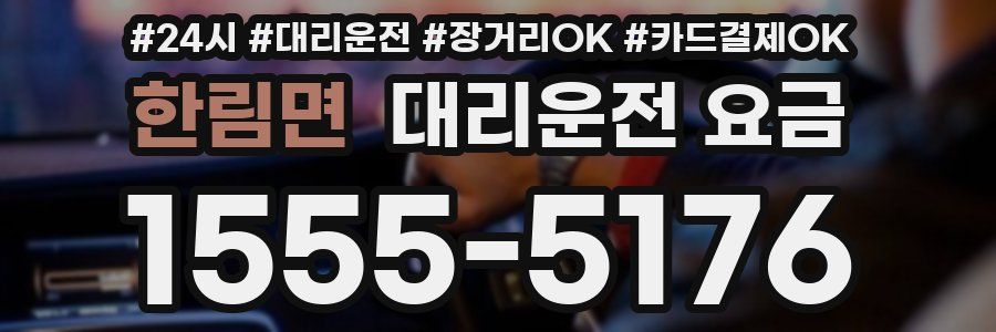 한림면 대리운전 요금