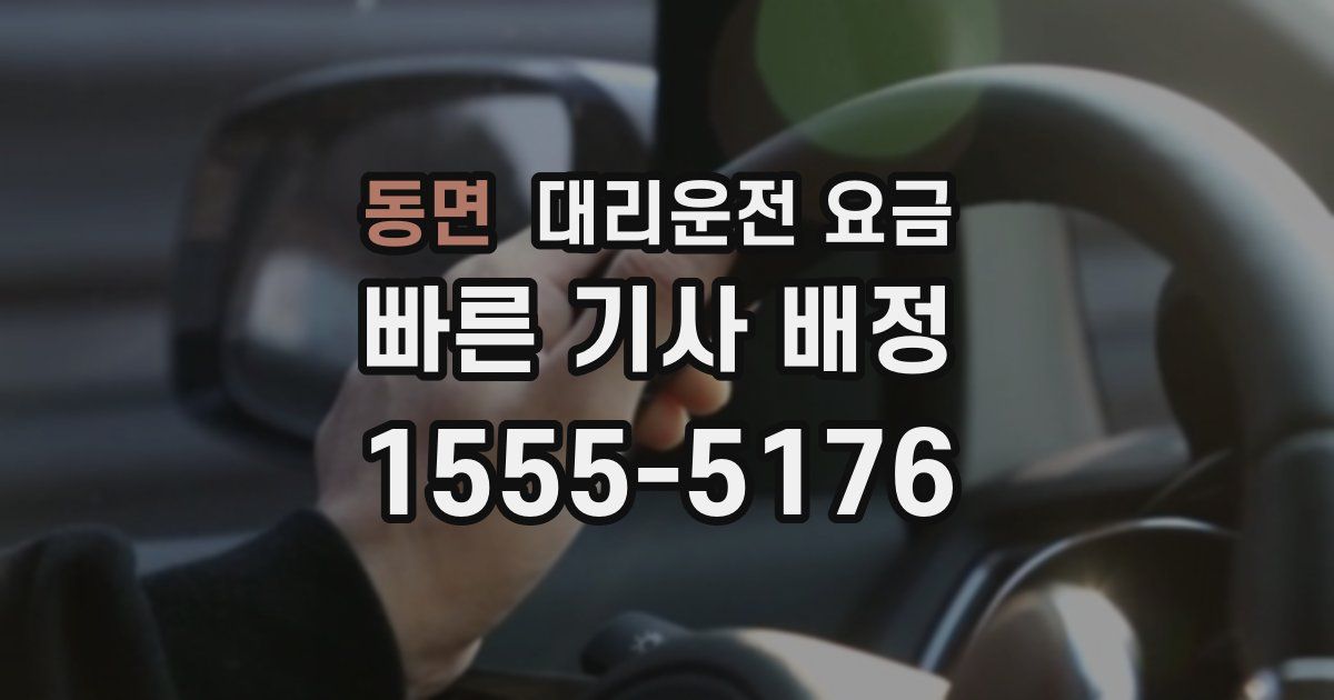동면 대리운전 가격