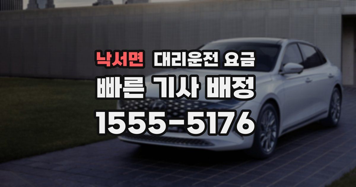 낙서면 대리운전 가격