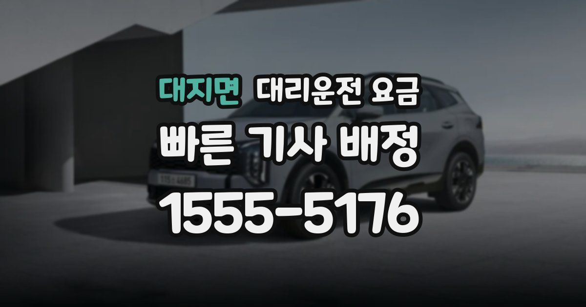 대지면 대리운전 가격