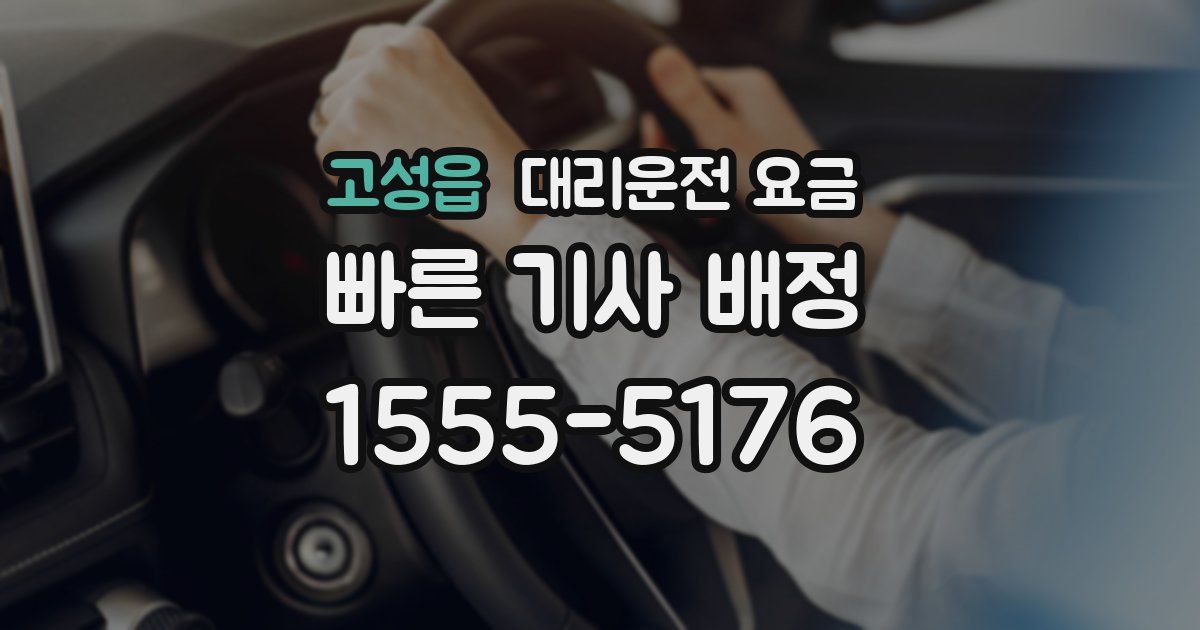 고성읍 대리운전 가격