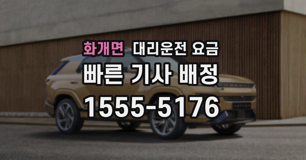 화개면 대리운전 가격