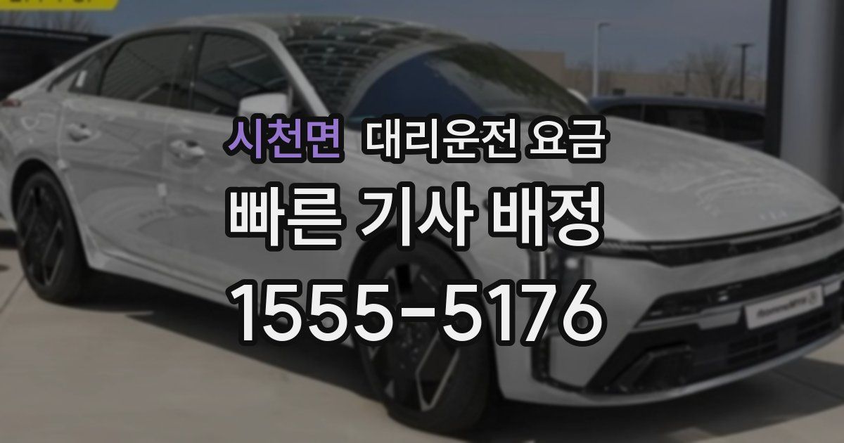 시천면 대리운전 가격