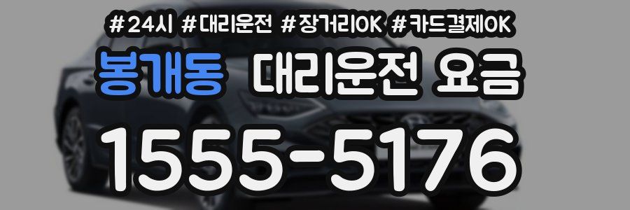 봉개동 대리운전 요금