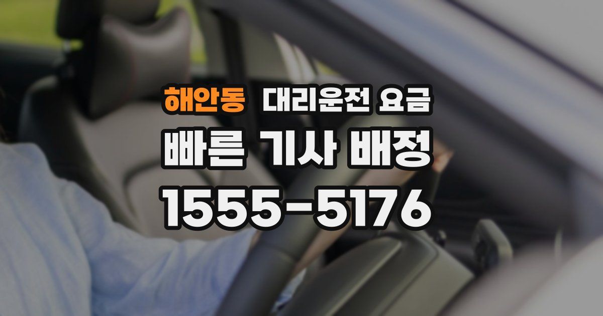 해안동 대리운전 가격