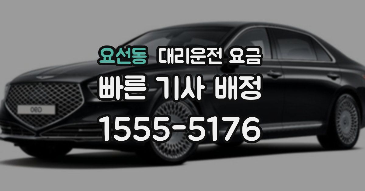 요선동 대리운전 가격