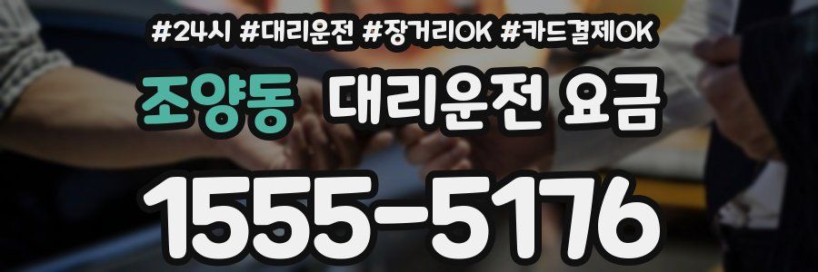 조양동 대리운전 요금