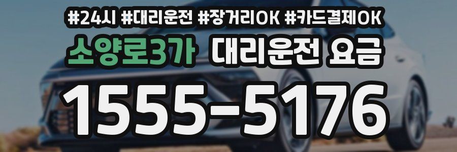 소양로3가 대리운전 요금