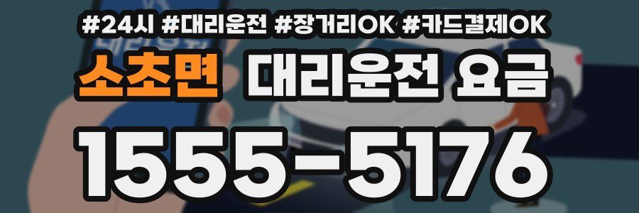 소초면 대리운전 요금