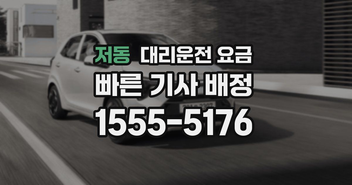저동 대리운전 가격