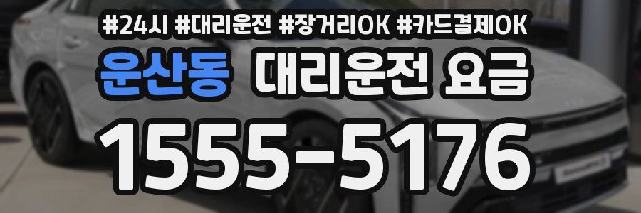 운산동 대리운전 요금