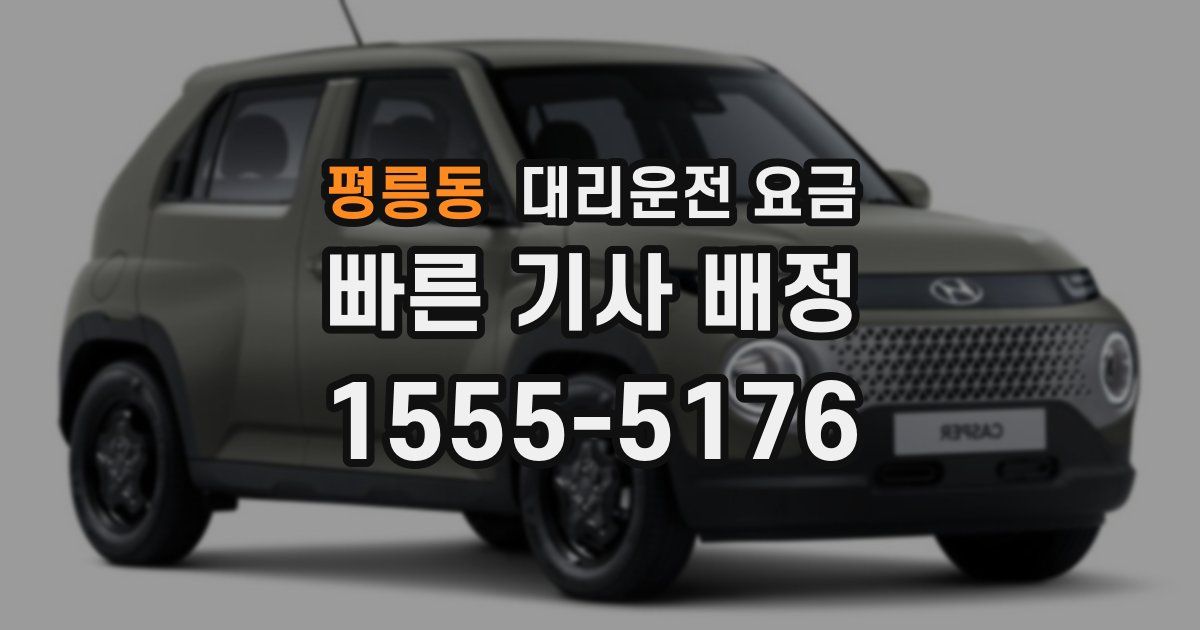 평릉동 대리운전 가격