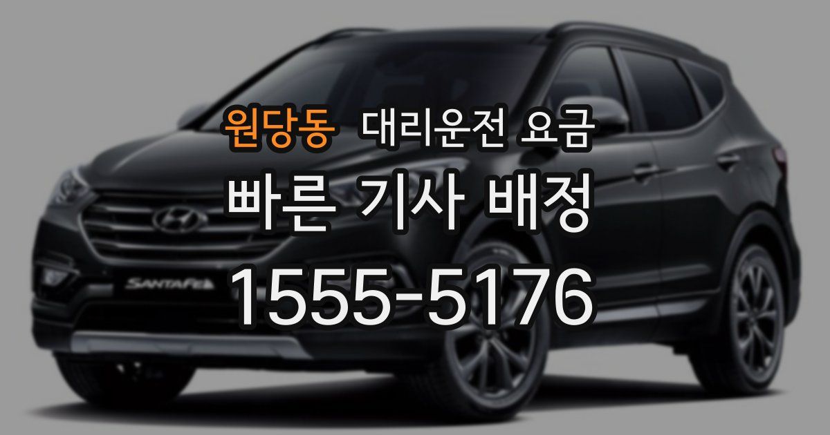 원당동 대리운전 가격