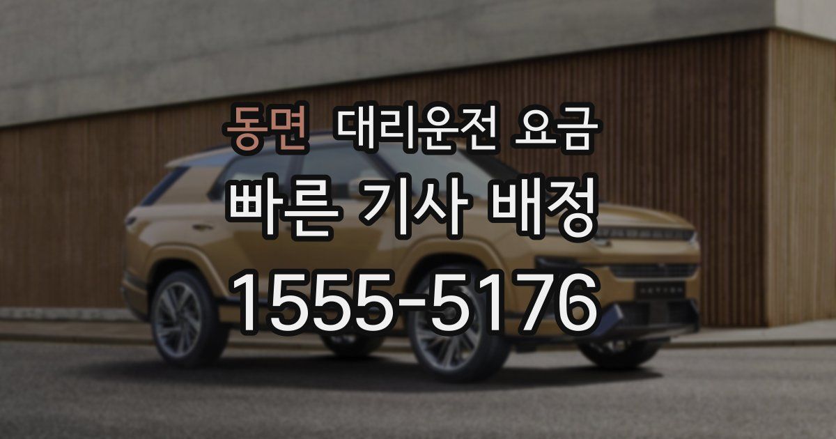 동면 대리운전 가격