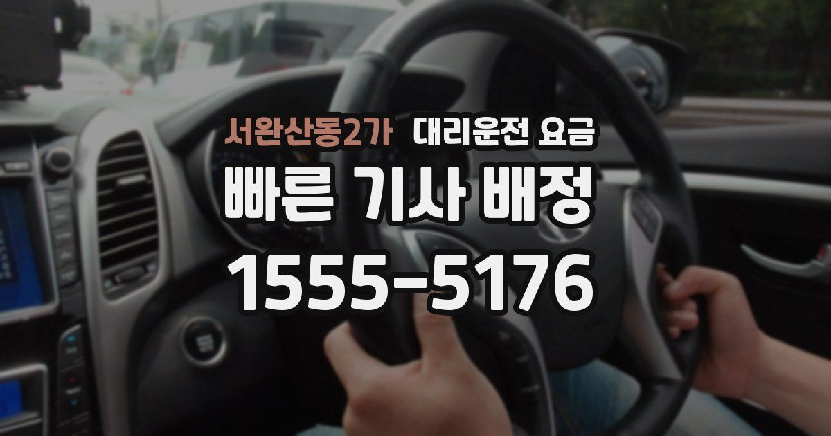 서완산동2가 대리운전 가격