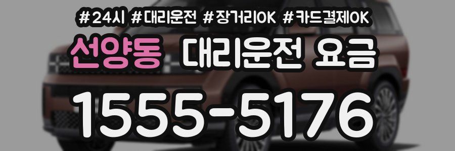 선양동 대리운전 요금