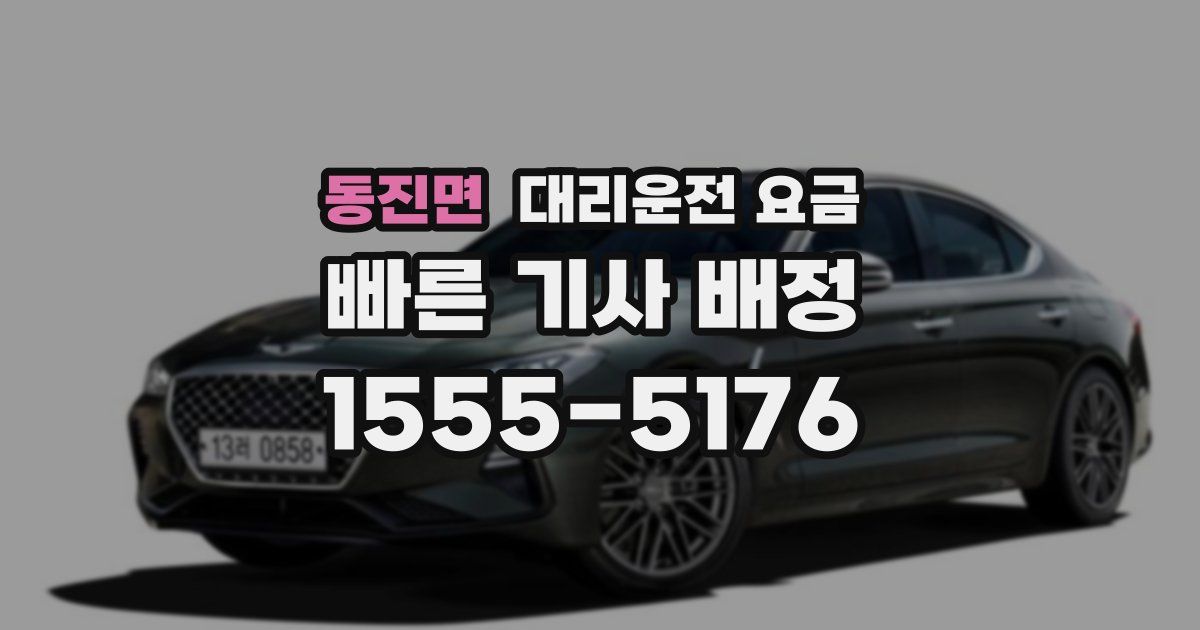 동진면 대리운전 가격