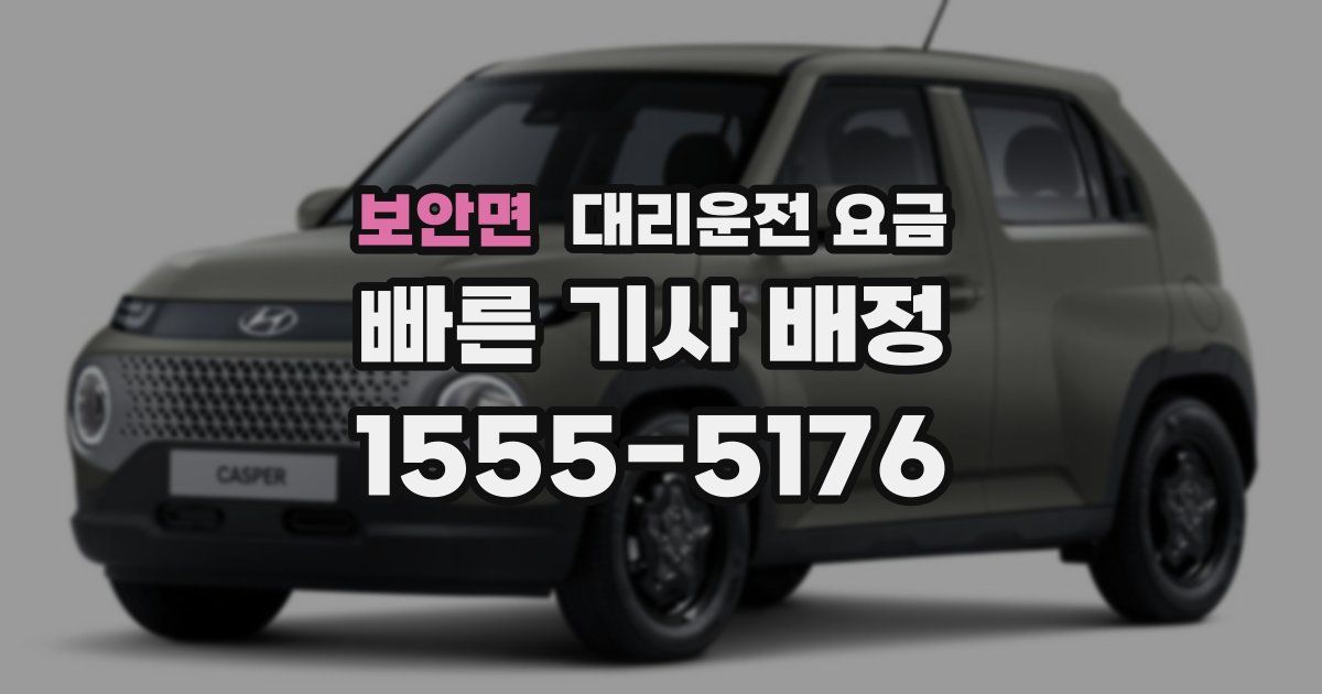 보안면 대리운전 가격