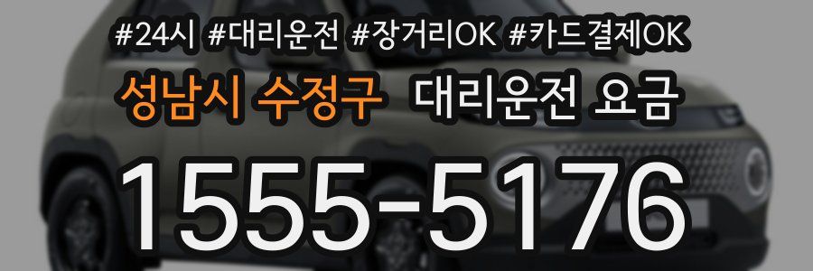 성남시 수정구 대리운전 요금