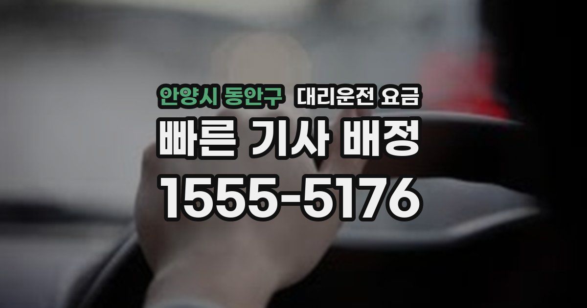 안양시 동안구 대리운전 가격