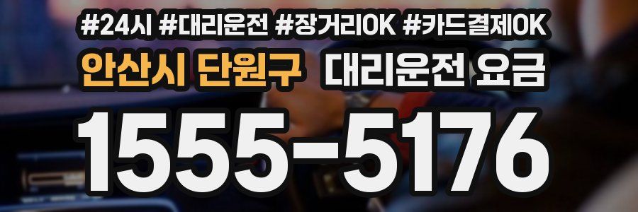 안산시 단원구 대리운전 요금