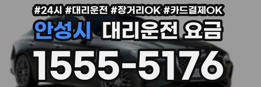 안성시 대리운전 요금