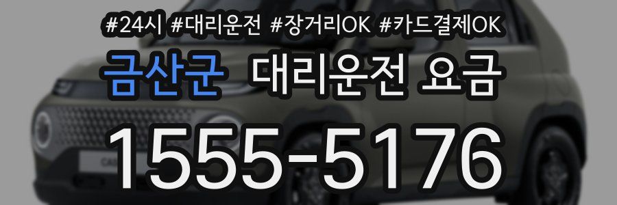 금산군 대리운전 요금