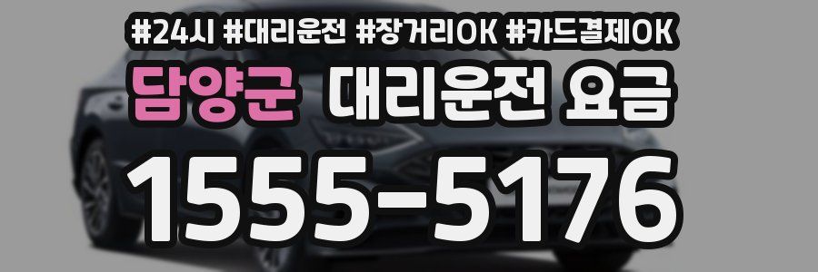 담양군 대리운전 요금