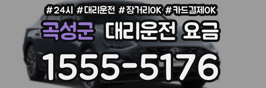 곡성군 대리운전 요금