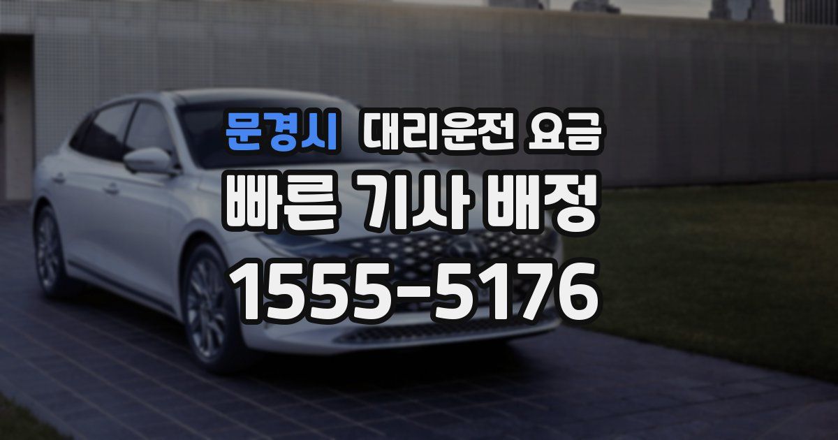 문경시 대리운전 가격
