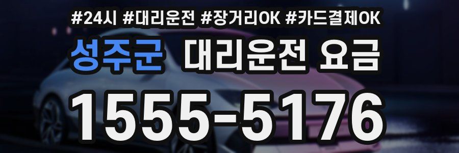 성주군 대리운전 요금