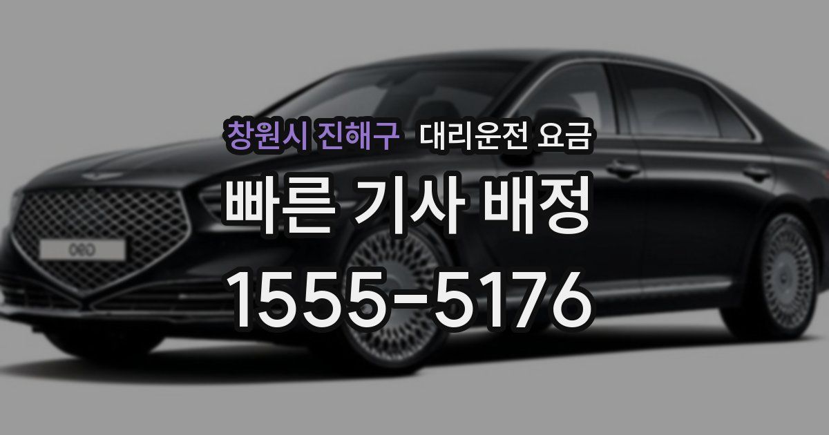 창원시 진해구 대리운전 가격