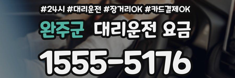 완주군 대리운전 요금