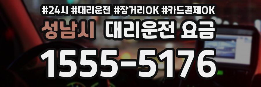 성남시 대리운전 요금