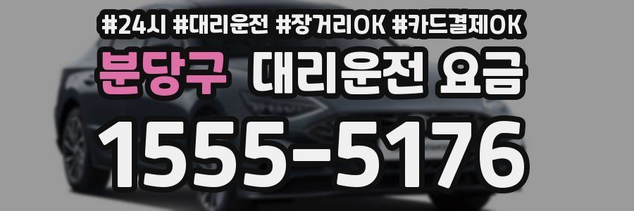 분당구 대리운전 요금