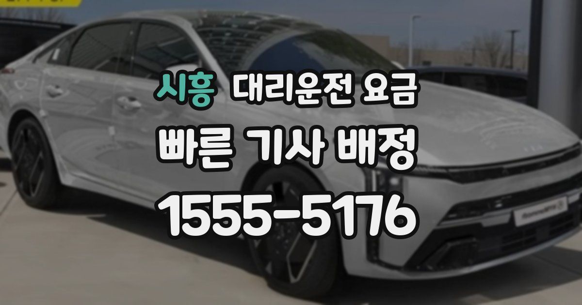 시흥 대리운전 가격