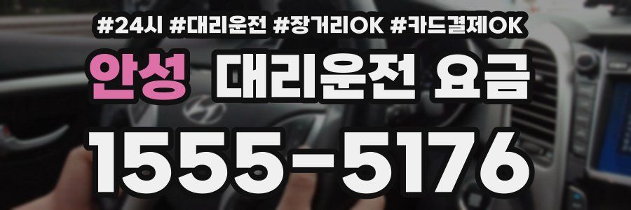 안성 대리운전 요금