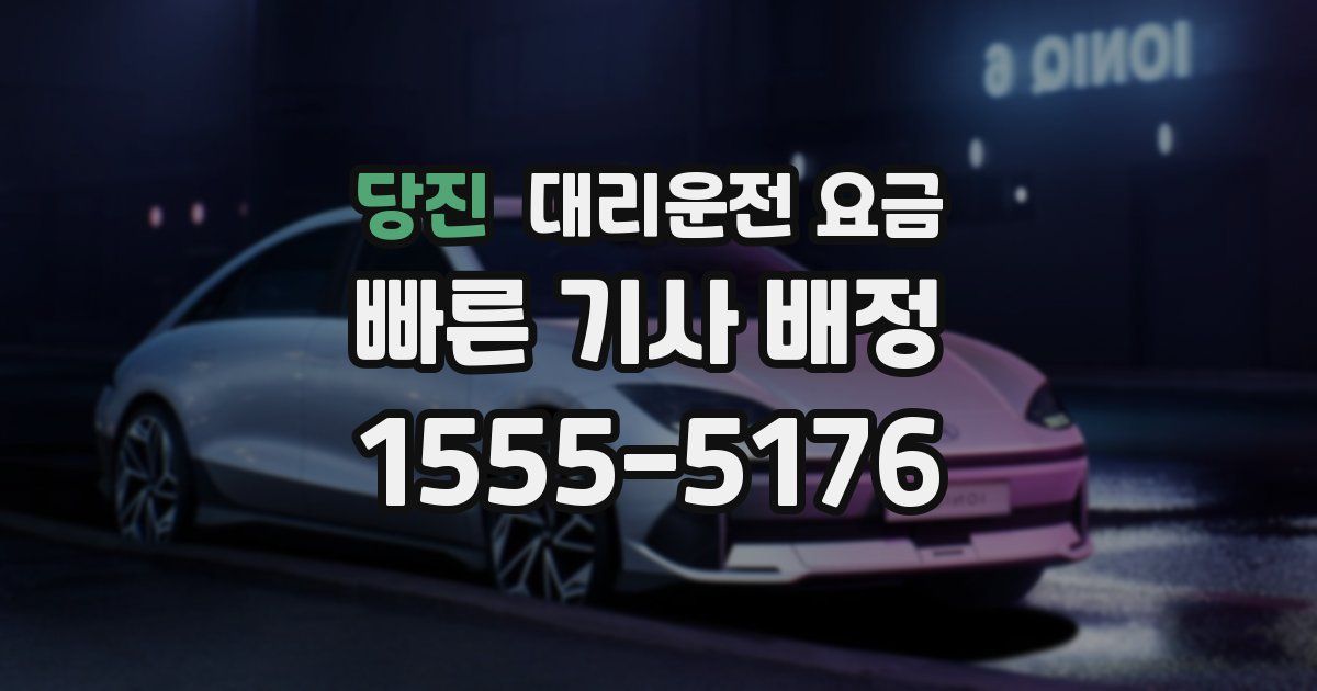 당진 대리운전 가격