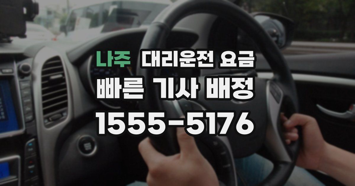 나주 대리운전 가격