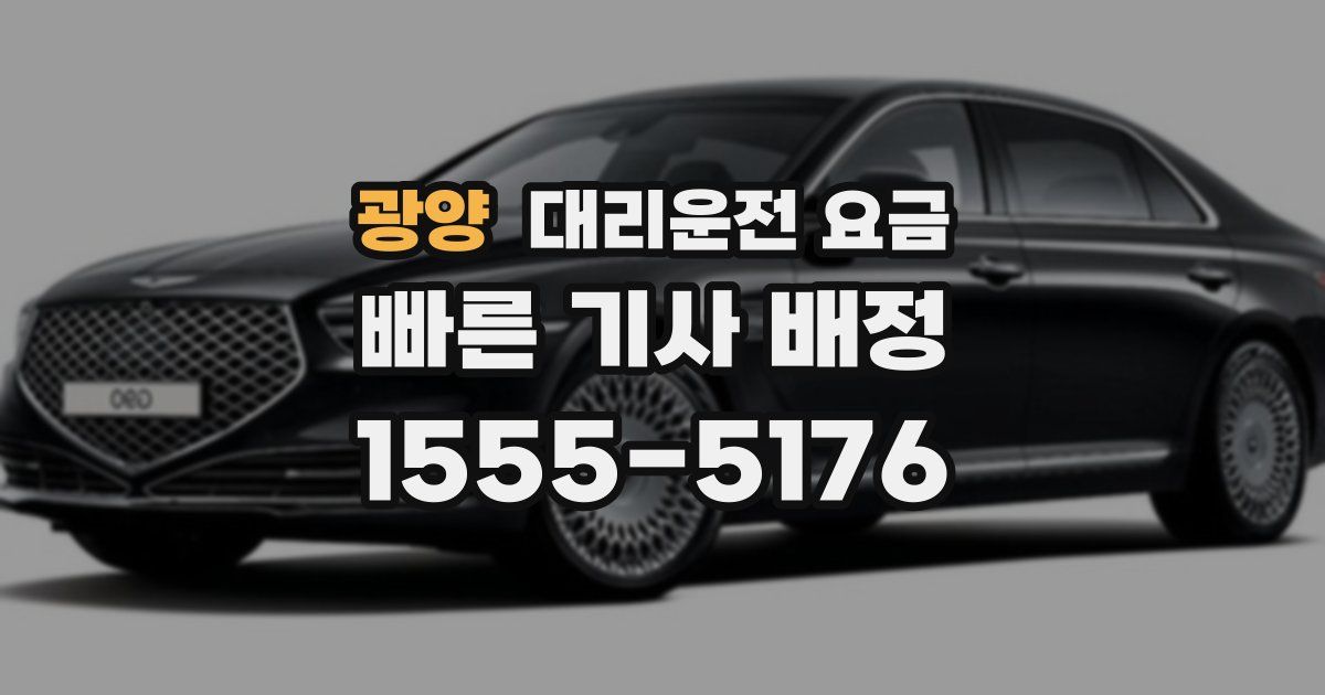 광양 대리운전 가격