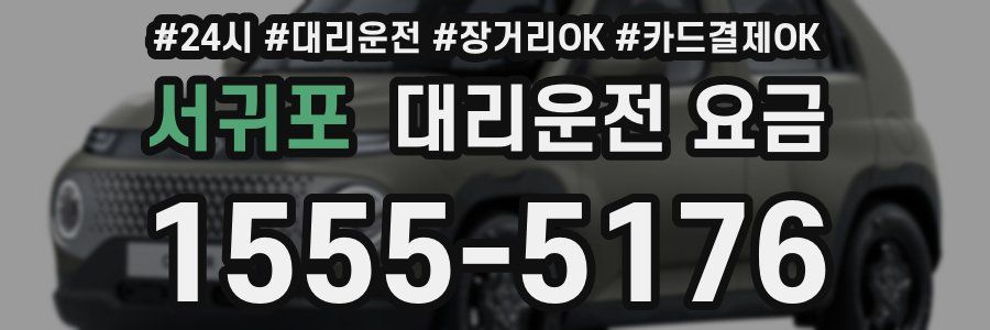 서귀포 대리운전 요금