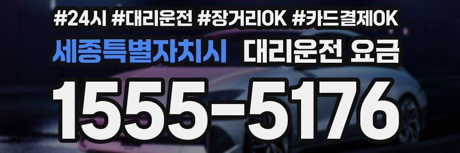 세종특별자치시 대리운전 요금